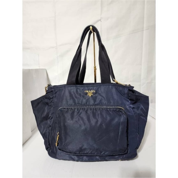 Authentic Prada Tessuto Nylon Diaper Bag Navy Blue/Black - Picture 13 of 13
